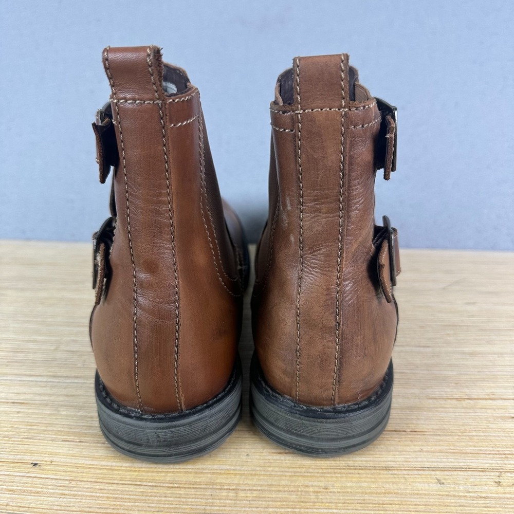 ROAN Mens Cynan Genuine Leather Ankle Boots 11 strap brown EU 44 - Picture 4 of 10